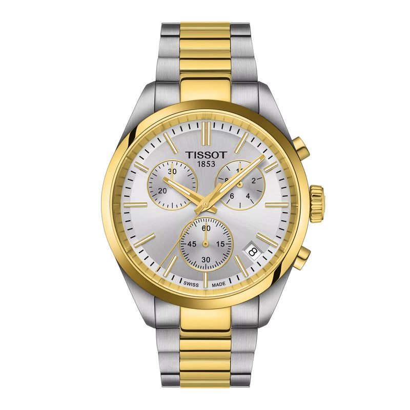 TISSOT - Reloj Tissot PR100 Chronograph Bicolor Dorado