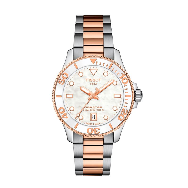 TISSOT - Reloj Tissot Seastar 1000 Bicolor Oro Rosa
