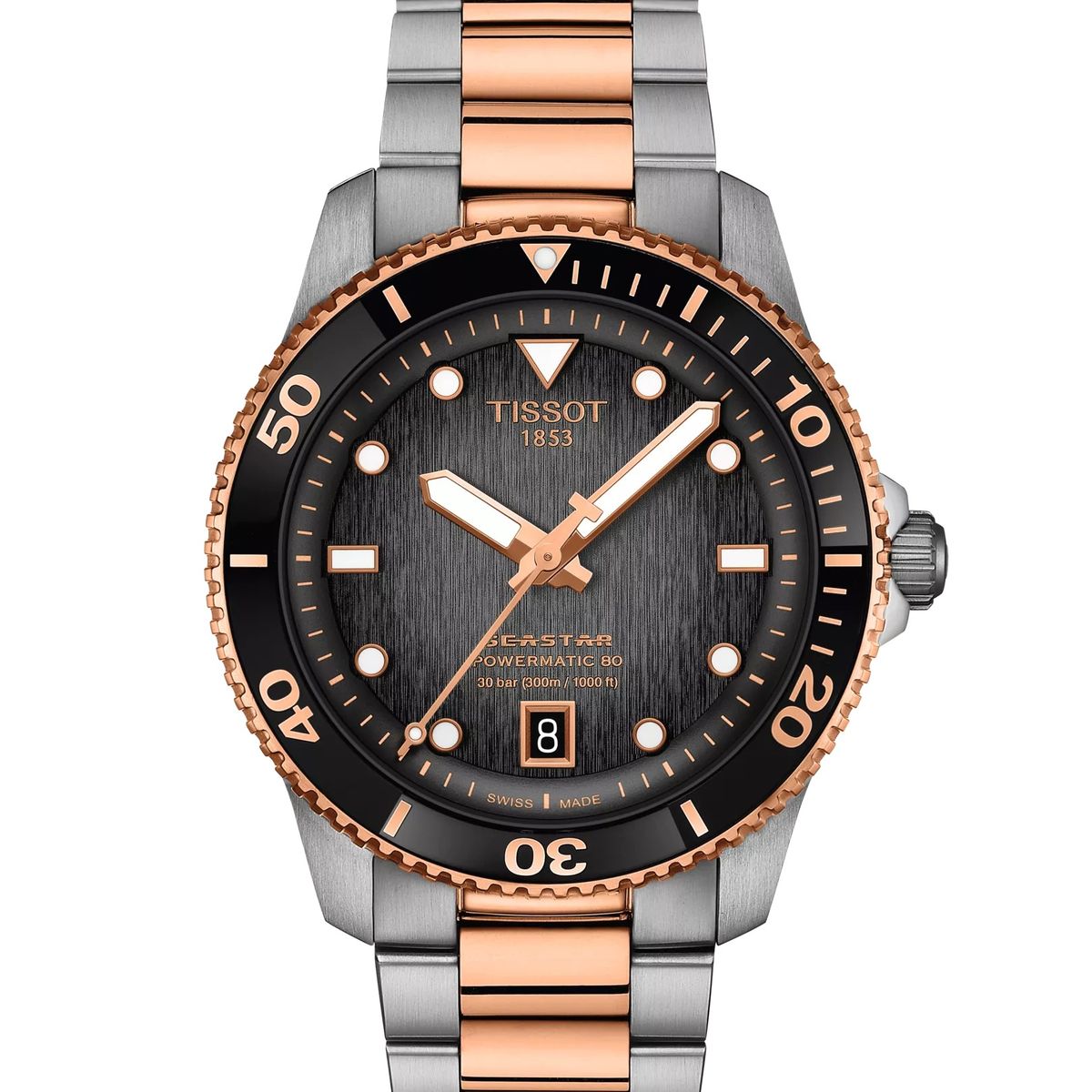 TISSOT - Reloj Tissot Seastar 1000 Bicolor Grafito 40MM