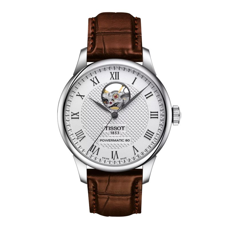 TISSOT - Reloj Tissot Le Locle Open Heart Cuero