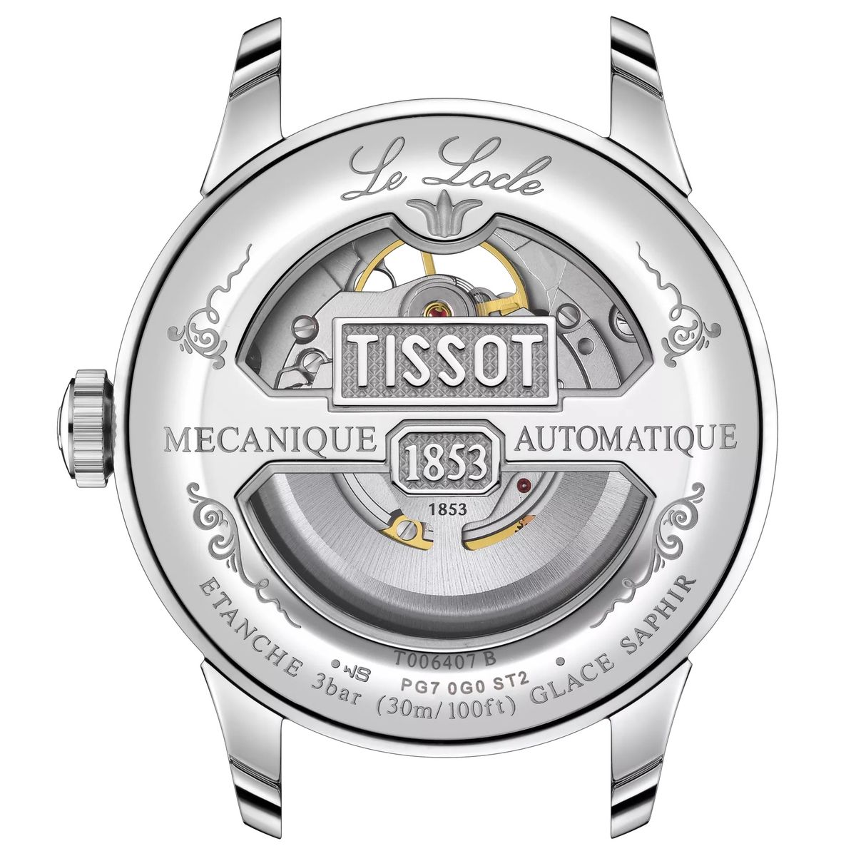 TISSOT - Reloj Tissot Le Locle Open Heart Cuero