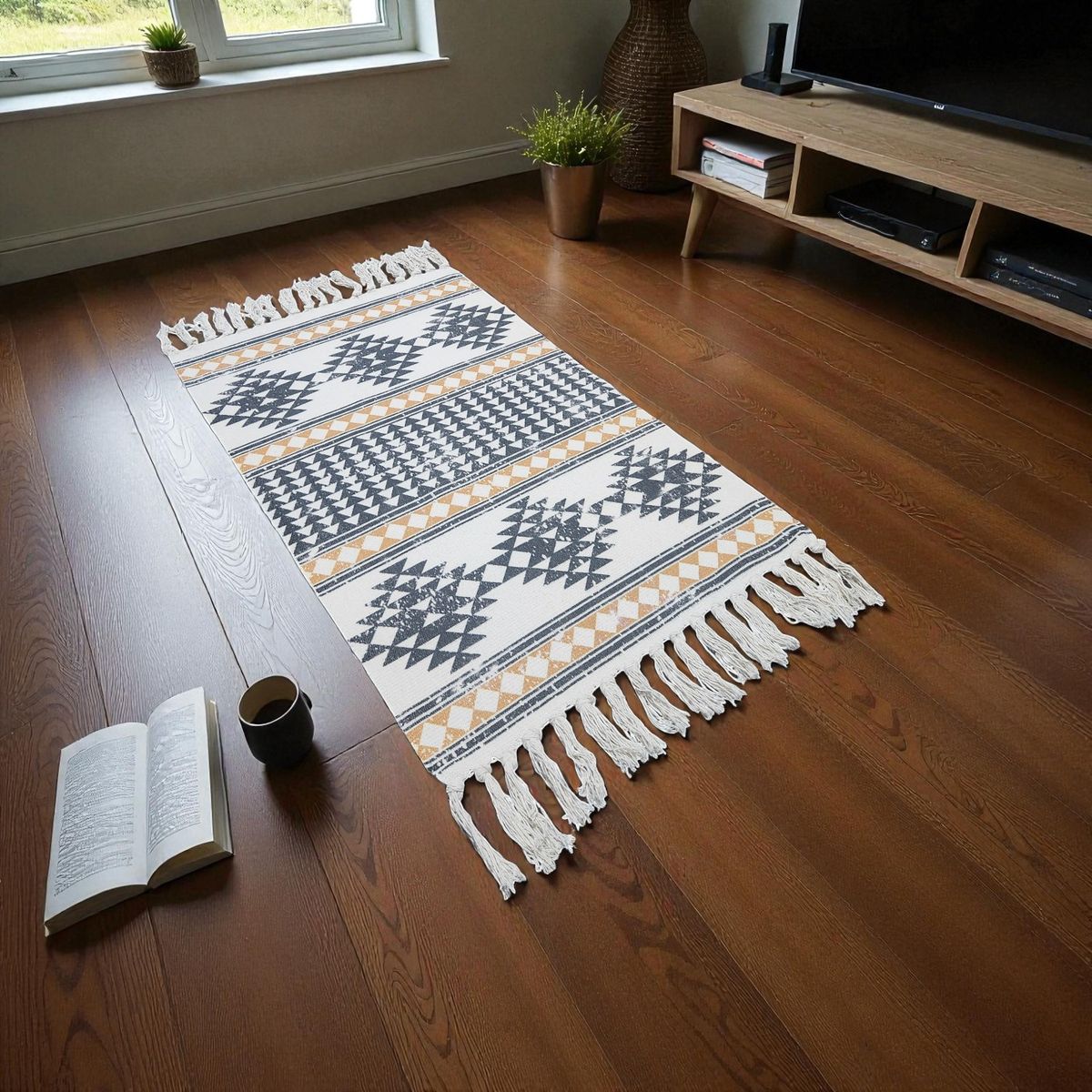 GENERICO - Bajada De Cama Kilim 60cmx90cm Tejidas Algodon Etnico