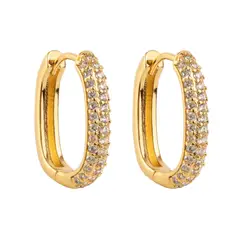 BOAZ JOYAS - ARGOLLAS DIANA BAÑADAS EN ORO