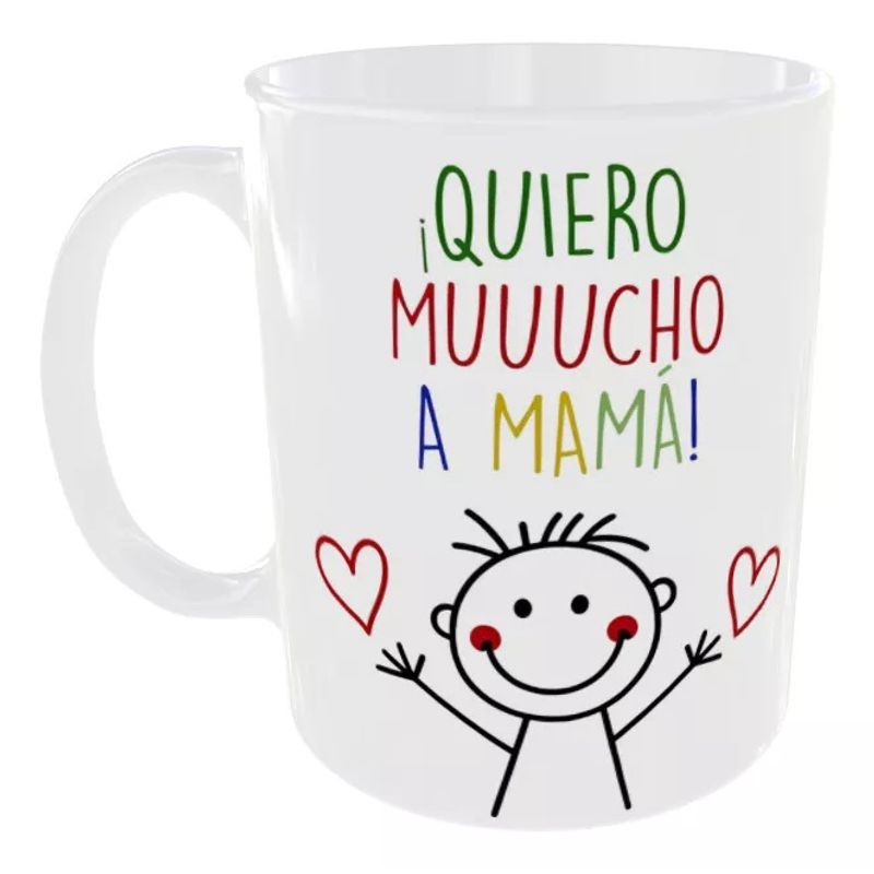 MI COMPRA ONLINE - Taza Dia De La Madre Quiero Mucho A Mamá Regalo 325 ml Cerámica