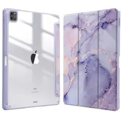 GENERICO - Funda Smart Cover Clear Mármol Para iPad Air 11 M3 2025 Lila
