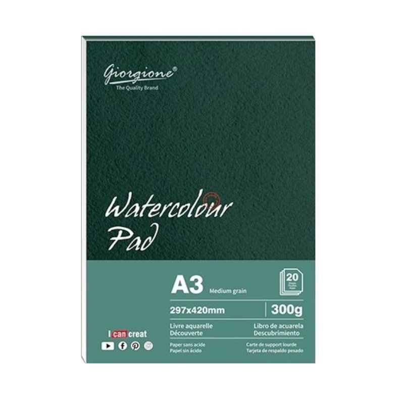 GENERICO - Croquera Para Acuarela Con Algodón A3 300g 20 Hojas