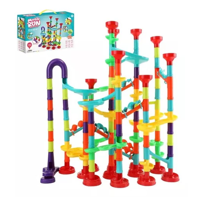 GENERICO - Pista de bolitas 197 piezas juguetes de bloques de construcción multicolor