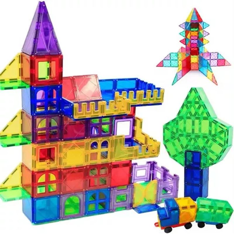 GENERICO - Bloques de construcción magnéticos juego para niños multicolor