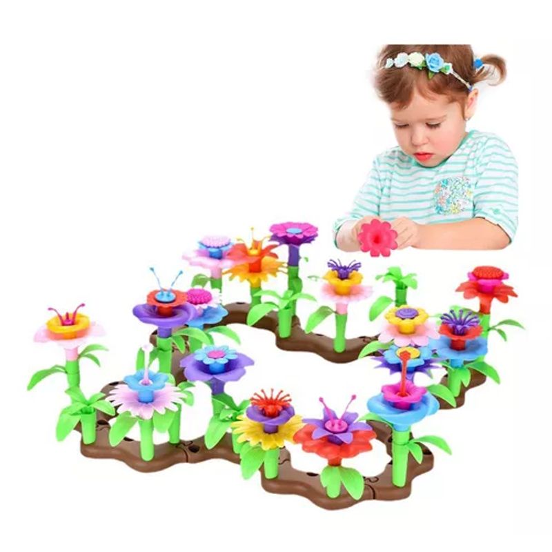 GENERICO - Juguete encajable de bloques de construcción jardín 84 pcs multicolor