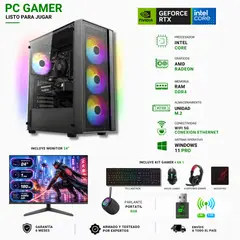 AMD CORP - Pc Gamer Intel i5-12400F- 16GB - RTX 5060 - 1TB (Parlante + Monitor 24") AX65