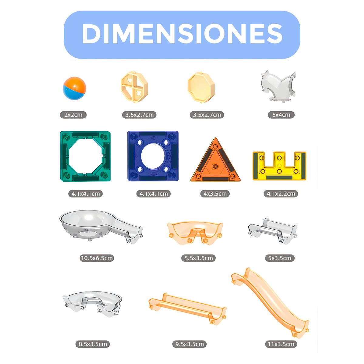 GENERICO - Juguete Bloques Magnético Construcción Iman Niños 155 Pcs