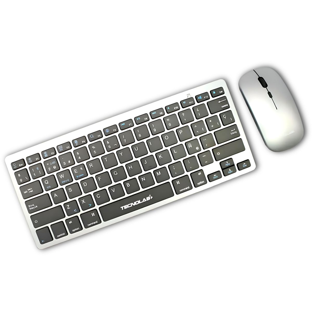 TECNOLAB - KIT Teclado y Mouse Inalámbrico Conexión Bluetooth + USB 2G