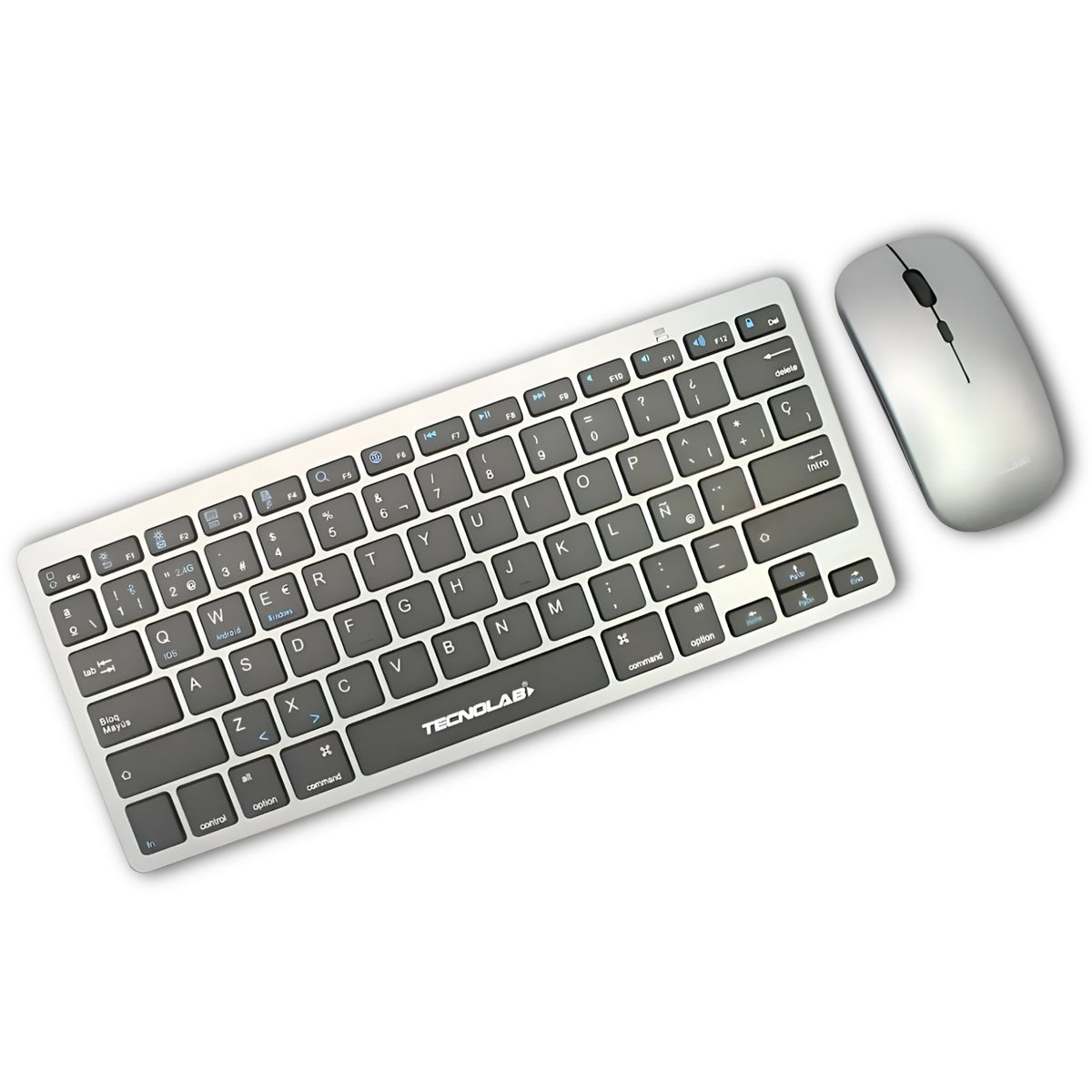 TECNOLAB - KIT Teclado y Mouse Inalámbrico Conexión Bluetooth + USB 2G
