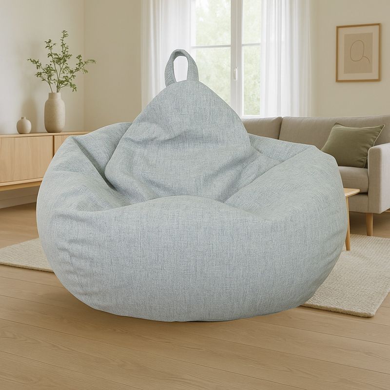 JOYTEK - Puff Pera de Lino talla XL 120x80 GRIS CLARO
