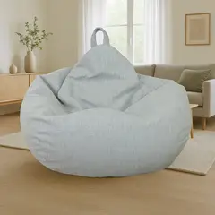 JOYTEK - Puff Pera de Lino talla XL 120x80 GRIS CLARO