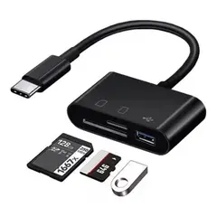 DM - Adaptador Otg Tipo C A Usb - Sd Celular Y Pc