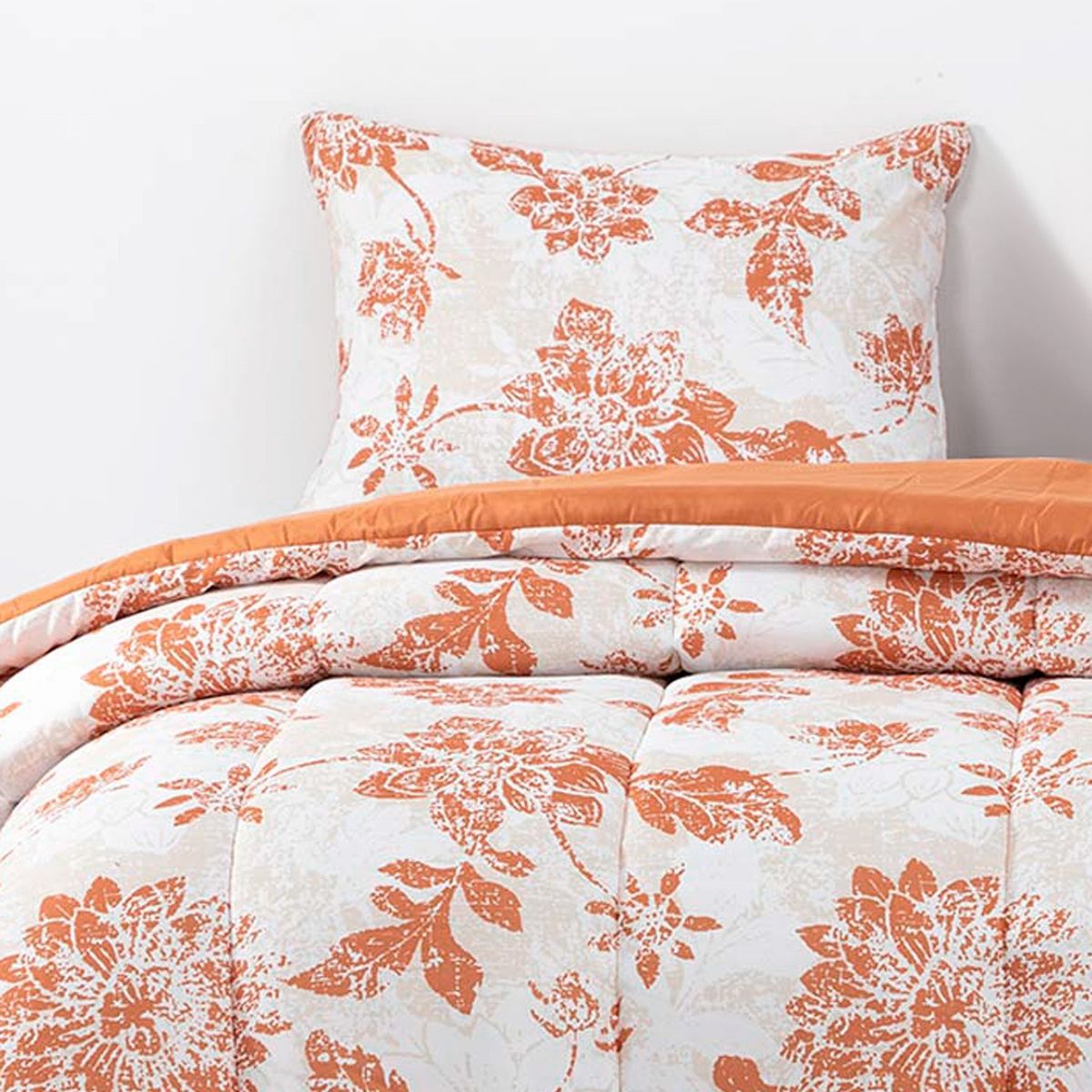 DIB - Plumon Reversible 1.5 Plaza Flores Terracota