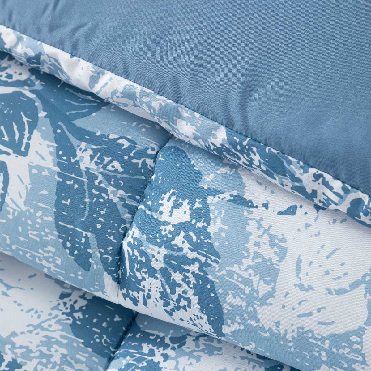 DIB - Plumon Reversible 2 Plazas  Flores Azul