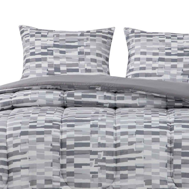 DIB - Plumon Reversible 2 Plazas Ladrillo Gris