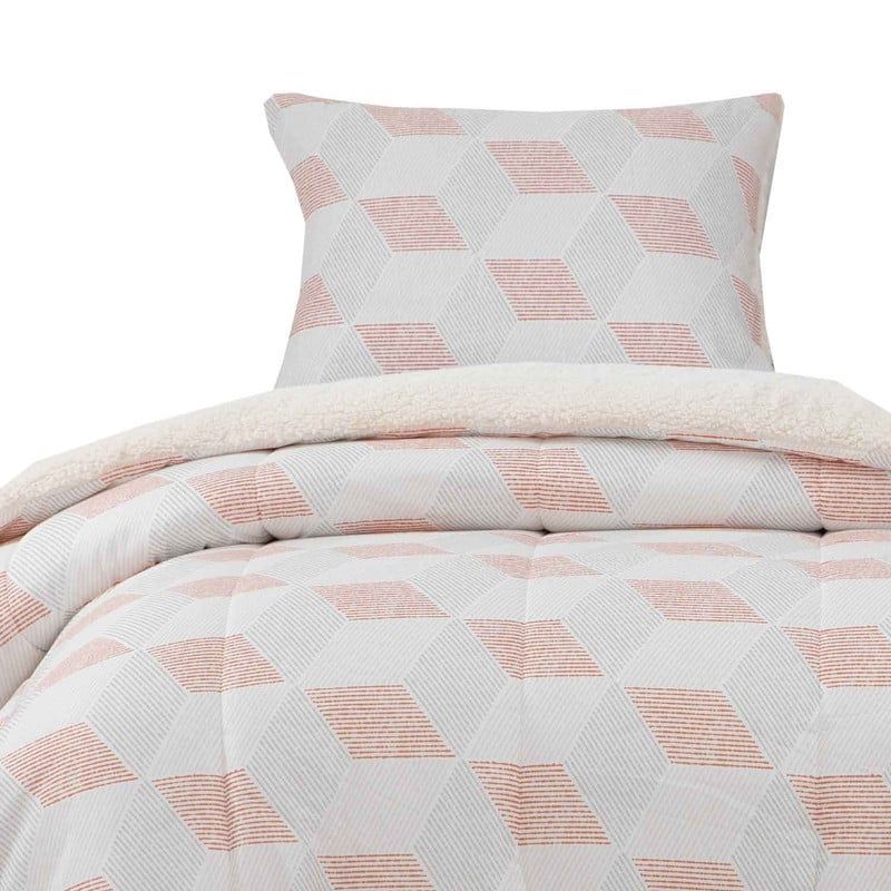 DIB - Plumon Reversible Sherpa 15 Plaza Block Terracota