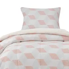 DIB - Plumon Reversible Sherpa 15 Plaza Block Terracota