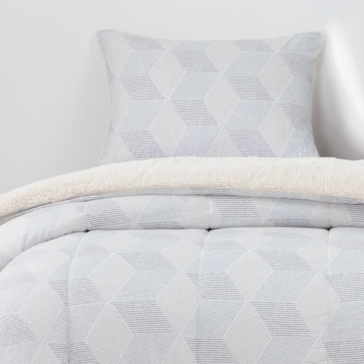 DIB - Plumon  Reversible Sherpa 1.5 Plaza Block. Gris