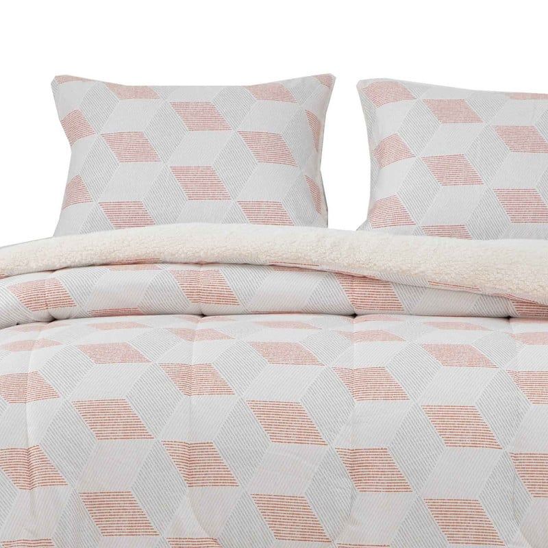 DIB - Plumon Reversible Sherpa 2 Plazas Block Terracota