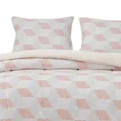 DIB - Plumon Reversible Sherpa 2 Plazas Block Terracota