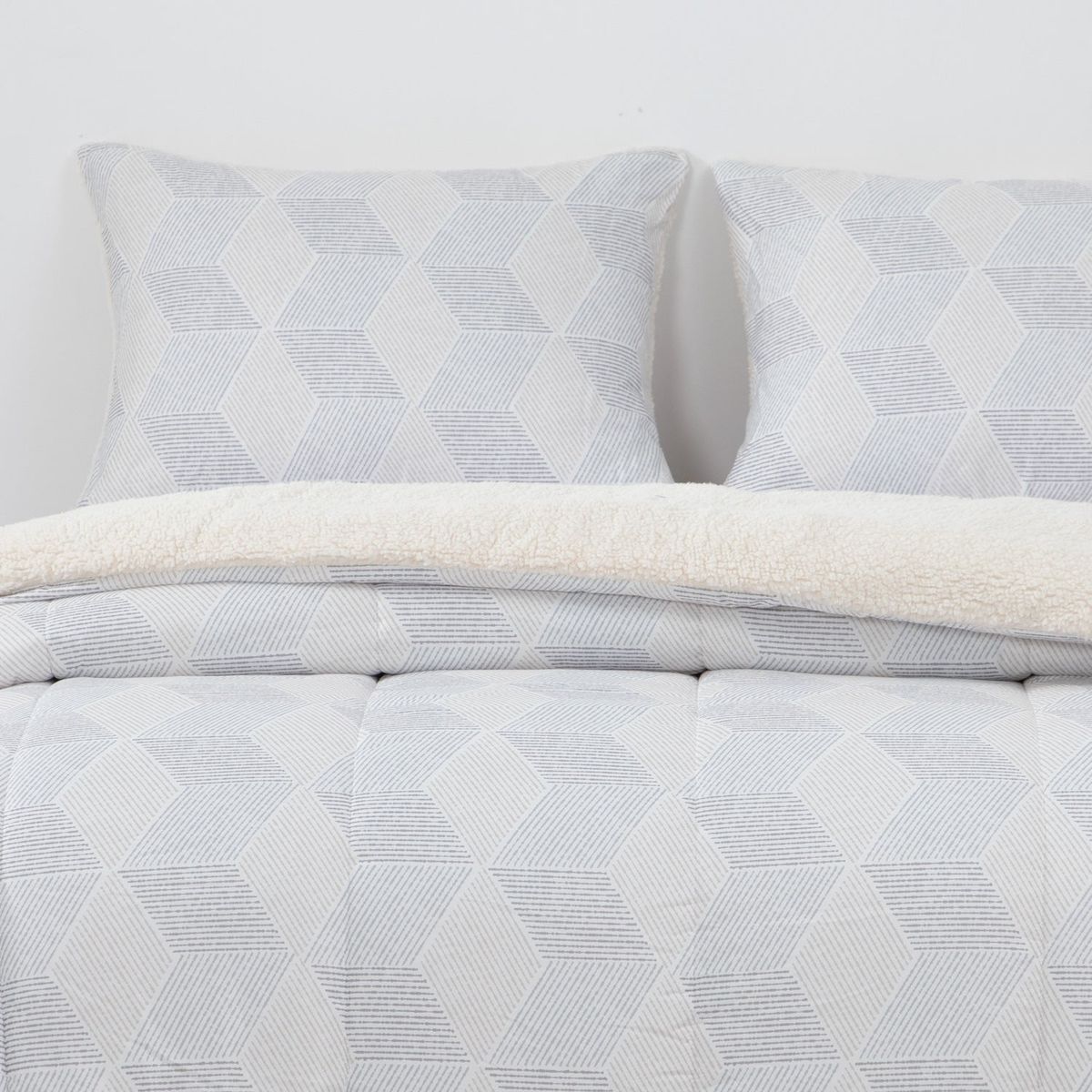 DIB - Plumon  Reversible Sherpa 2 Plazas Block. Gris