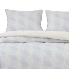DIB - Plumon Reversible Sherpa 2 Plazas Block Gris