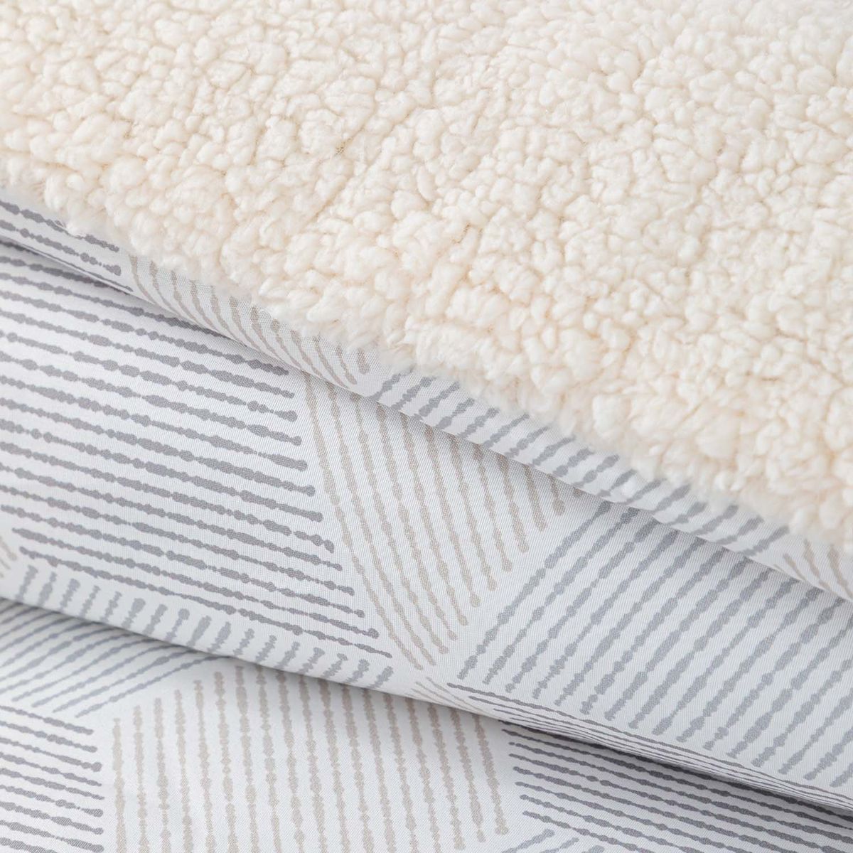 DIB - Plumon  Reversible Sherpa 2 Plazas Block. Gris