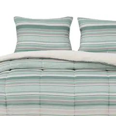 DIB - Plumon Reversible Sherpa 2 Plazas Lineas Verde