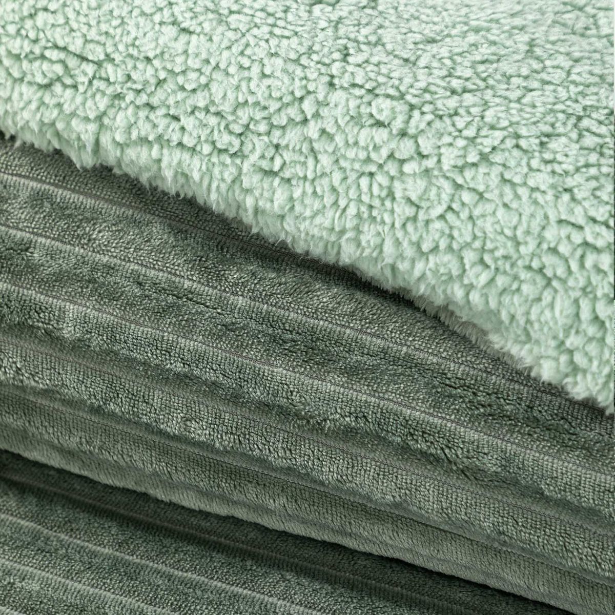 DIB - Cobertor  Reversible Sherpa 2 Plazas Cotelón Verde