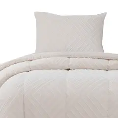 HEBRA - Plumon Jacquard 15 Plaza Flechas Beige