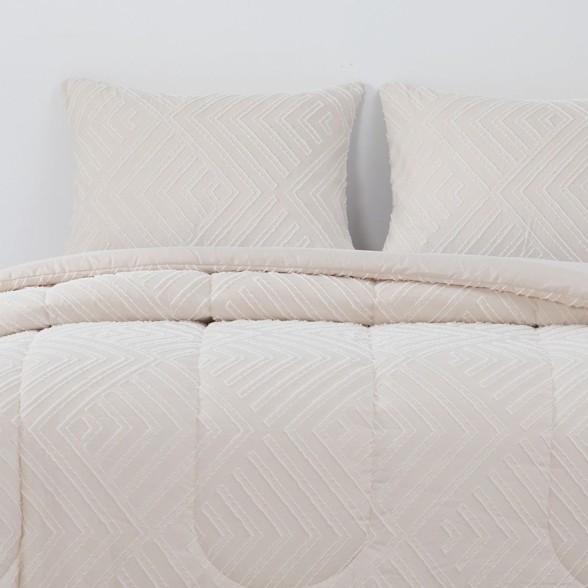 HEBRA - Plumon Jacquard 2 Plazas Flechas Beige