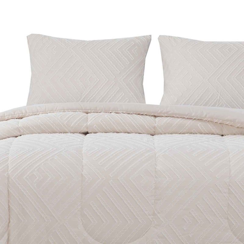 HEBRA - Plumon Jacquard King Flechas Beige