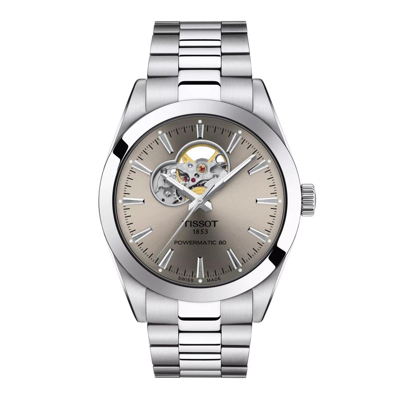 TISSOT - Reloj Tissot Gentleman Open Heart Grafito