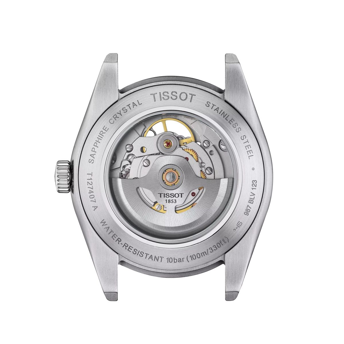 TISSOT - Reloj Tissot Gentleman Open Heart Acero Azul