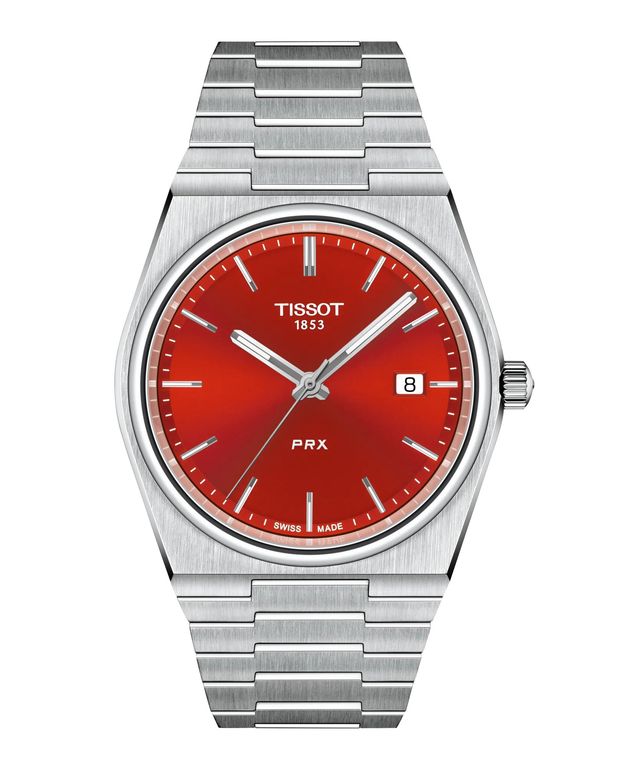 Reloj PRX Acero Rojo 40MM Plateado TALLA UNICA