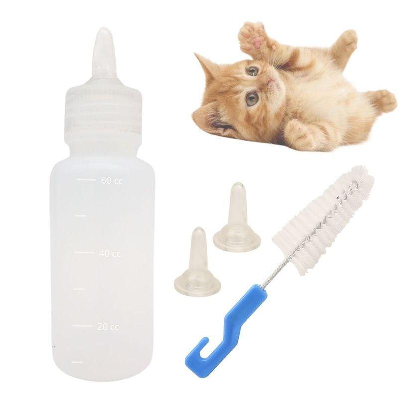 GENERICO - kit Mamadera Para Mascotas 60ml Biberon para Perros