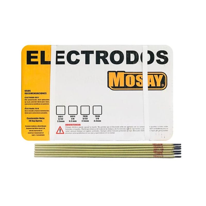 MOSAY - SOLDADURA ELECTRICA PUNTO AZUL 6011 18 1KG MOSAY