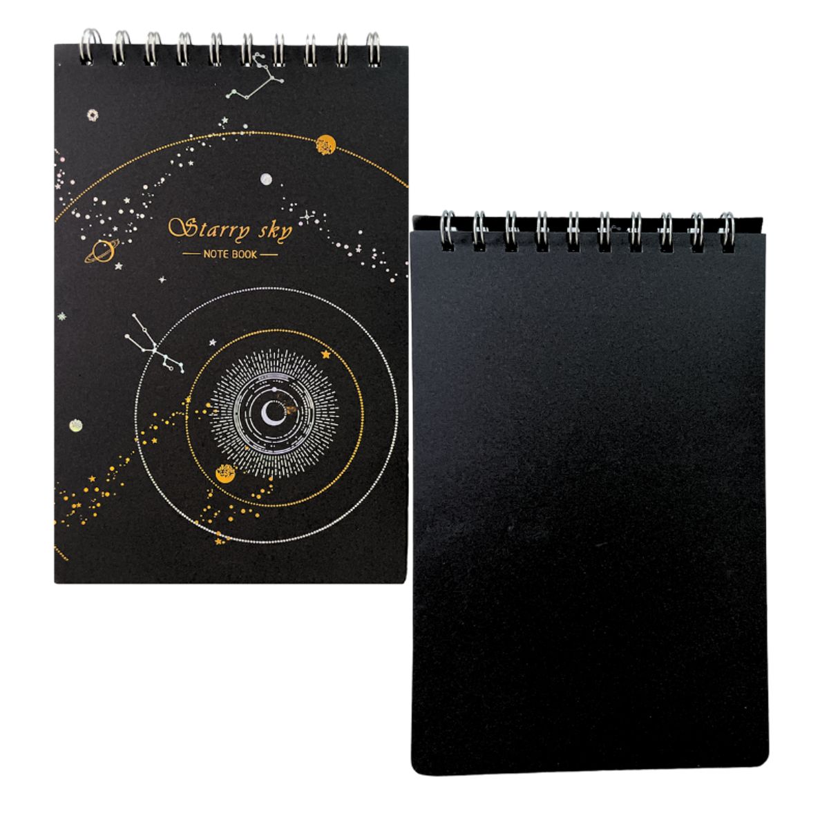 GENERICO - Croquera Hojas Negras Kawaii A5 Tamaño 21,8 Cm X 14,5 Cm