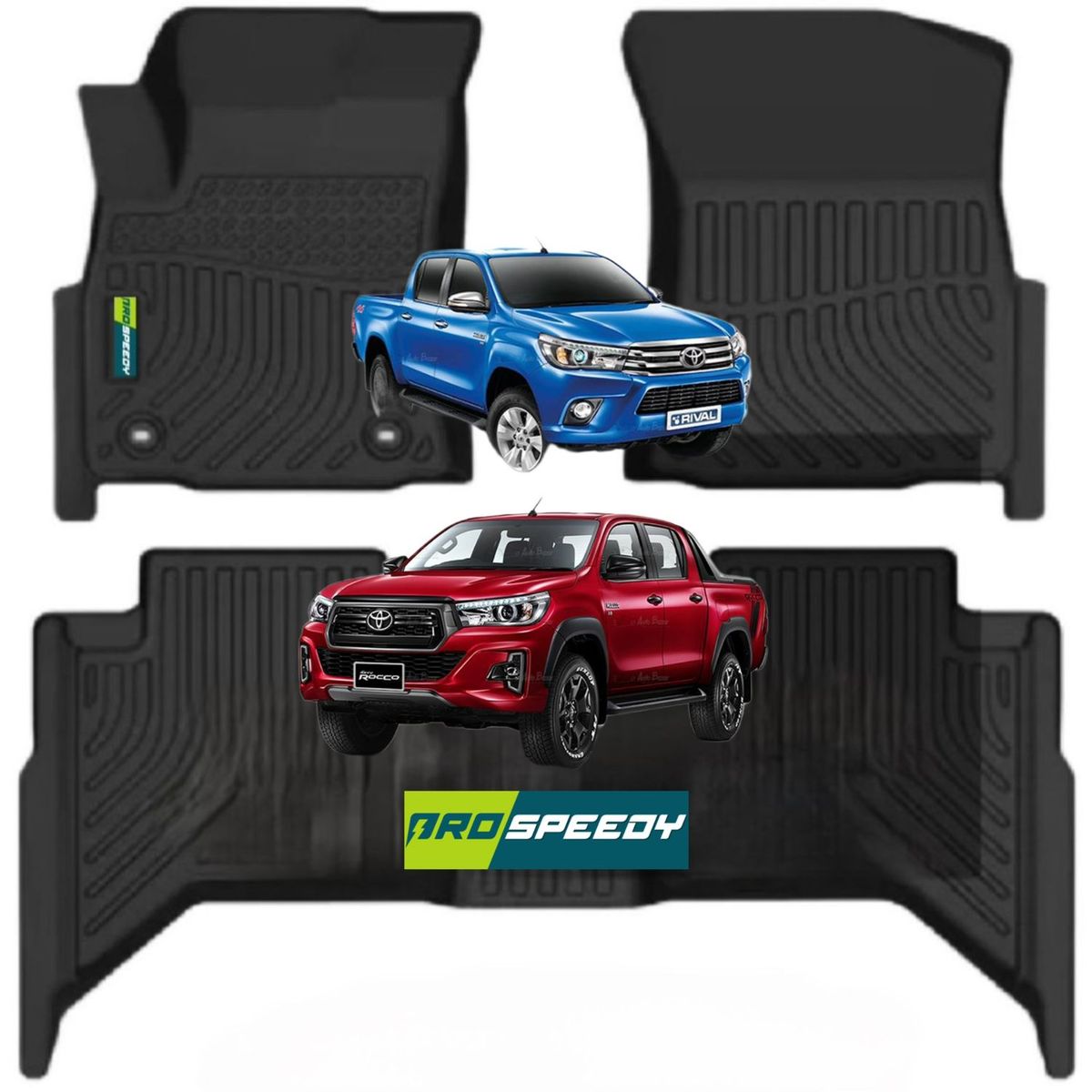 GENERICO - PISOS CALCE PERFECTO PROSPEEDY TOYOTA HILUX REVO 2016+