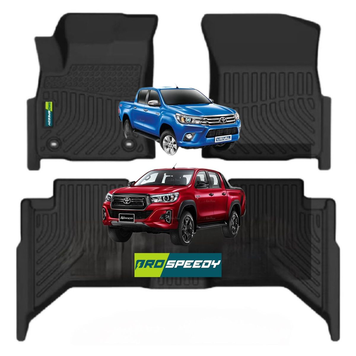 GENERICO - PISOS CALCE PERFECTO PROSPEEDY TOYOTA HILUX REVO 2016+