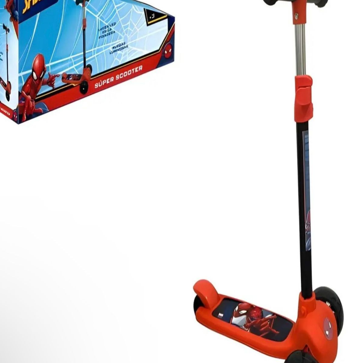 GENERICO - TRISCOOTER CON LUCES LED MARVEL SPIDERMAN