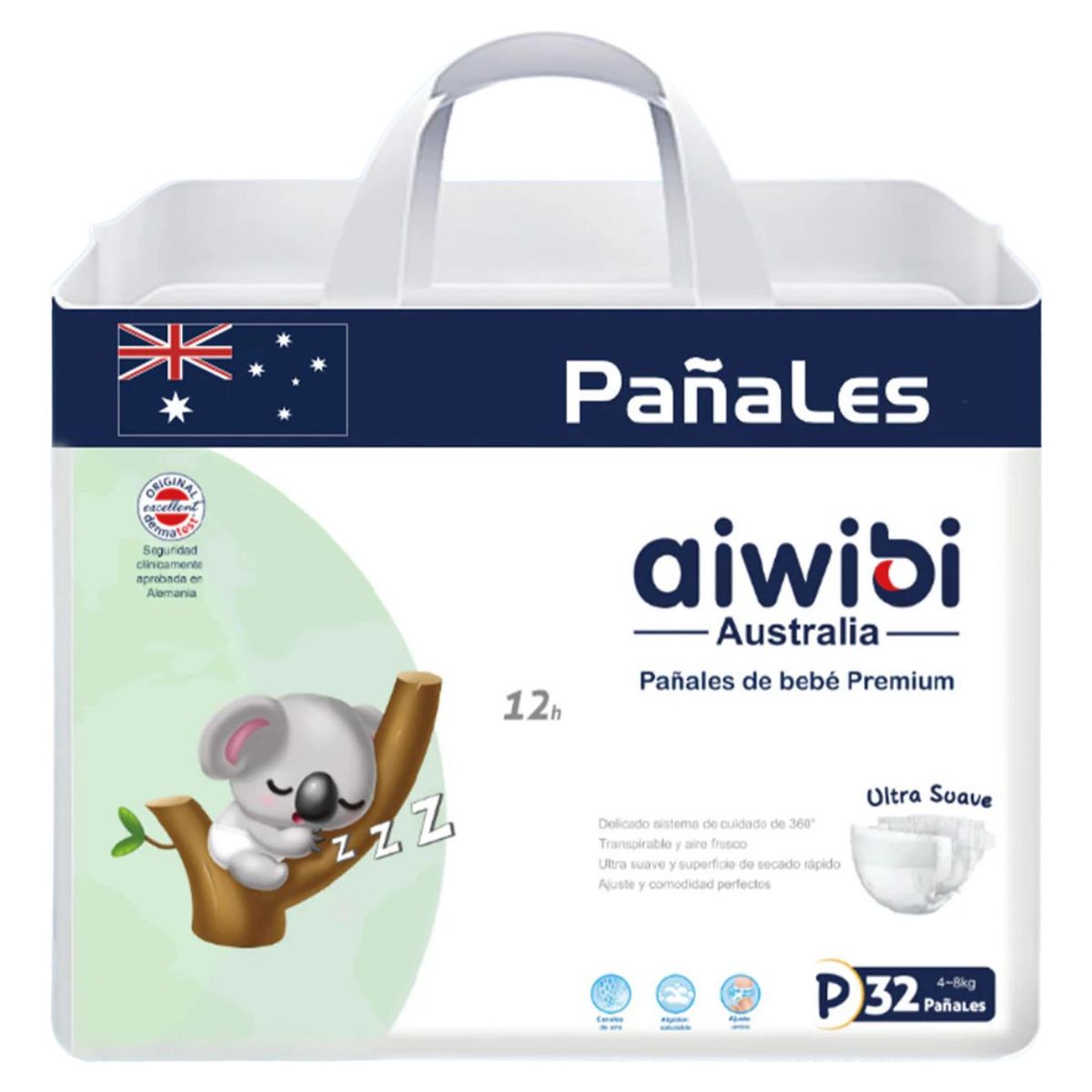 GENERICO - Pañales Premium Aiwibi Ultra Suave P 32 Und