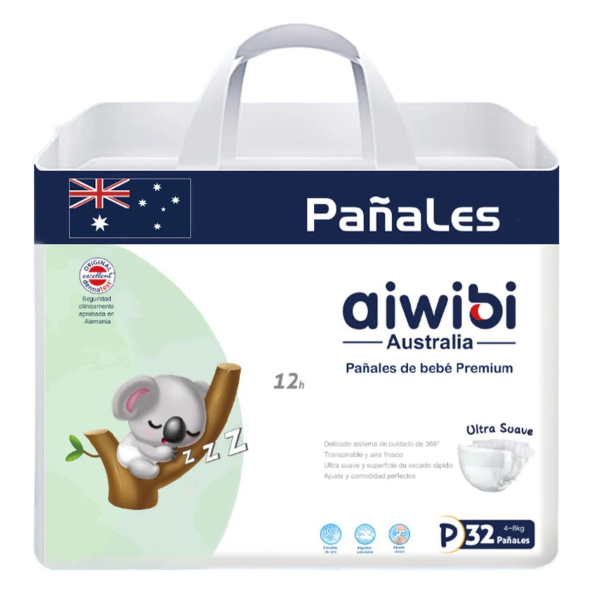 GENERICO - Pañales Premium Aiwibi Ultra Suave P 32 Und