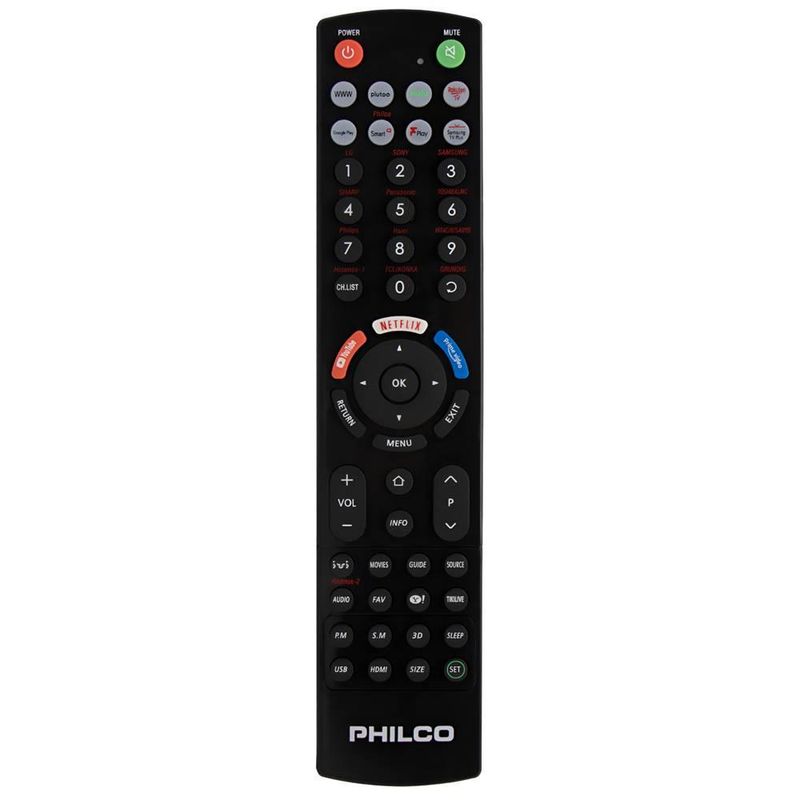 PHILCO - Control Remoto Universal Philco FRP3001 para TV