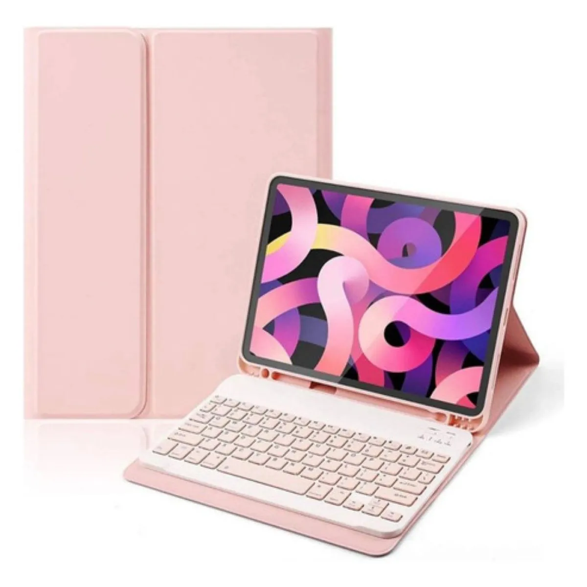 GENERICO - Funda Con Teclado Rosado Para iPad A16 11th Gene Español