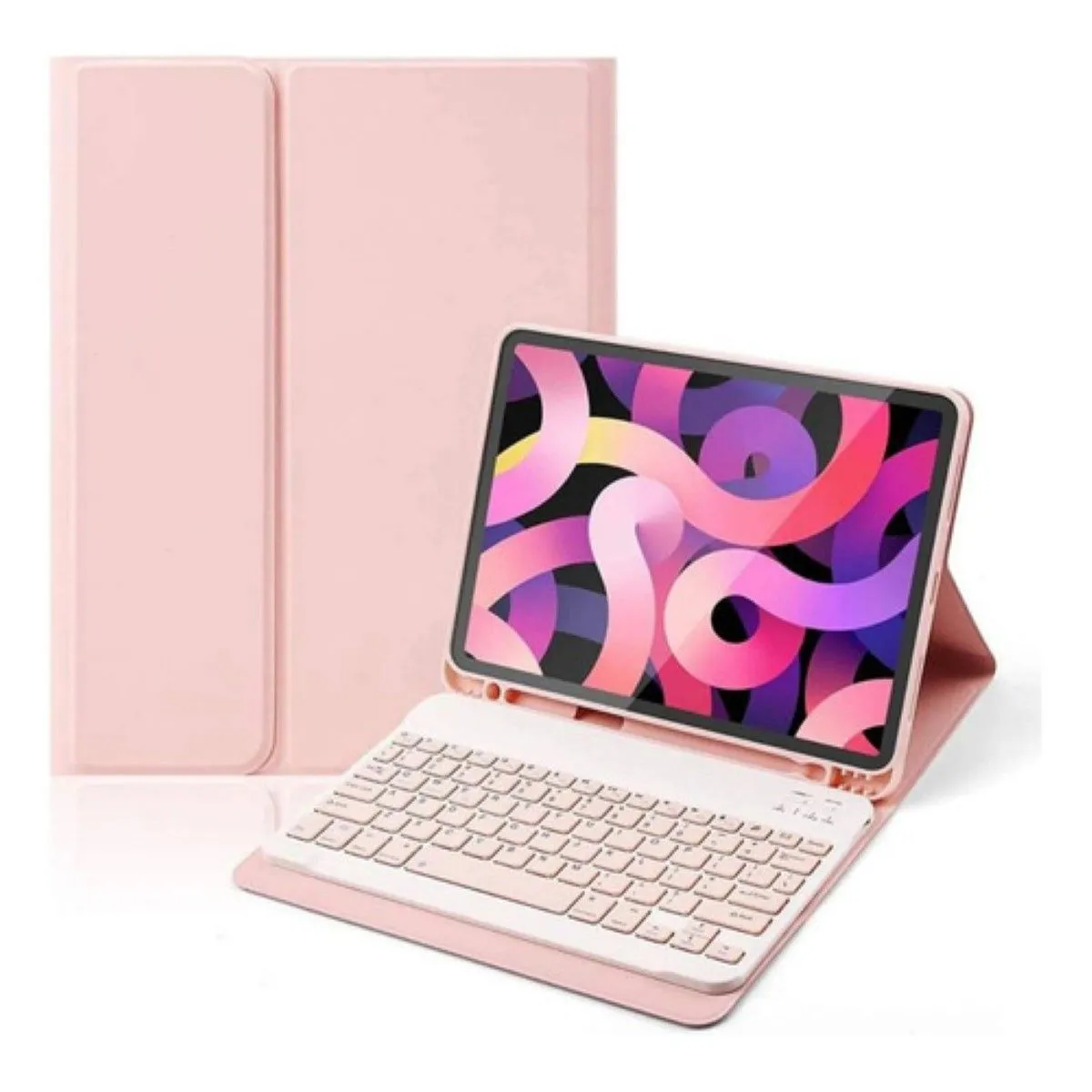 GENERICO - Funda Con Teclado Rosado Para iPad A16 11th Gene Español